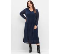 Sheego Abendkleid mit Effektgarn 54 Saphir