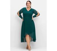 Sheego Abendkleid mit kleinen Schmucksteinchen 52 dunkelgrün