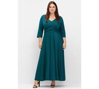 Sheego Abendkleid mit metallisierten Fasern 54 petrol