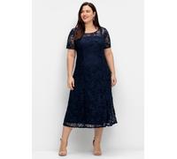 Sheego Abendkleid mit Zierborten 54 marine