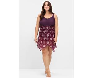 Sheego Badekleid mit Karree-Ausschnitt 54F beere-gemustert