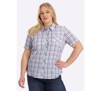 Hemdbluse CLASSIC BASICS, Damen, Gr. 46, blau (jeansblau, kariert), 100% Baumwolle, gemustert, kariert, Blusen Hemdbluse (48294760-46) jeansblau, kariert