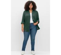 Sheego Baumwollbluse in Musselinqualität 54 moos