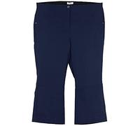Sheego Bengalin 7/8 Stretch Hose Bootcut Damen Sommerhose, Farbe:Marine (Navy), Damengrößen:56, Hosenlänge:L25