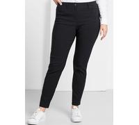 Stretch-Hose SHEEGO "Große Größen", Damen, Gr. 24, Kurzgrößen, schwarz, Obermaterial: 70% Viskose, 25% Polyamid, 5% Elasthan, unifarben, sportlich, lang, Hosen, knitterarm und pflegeleicht (20368843-2