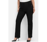 Webhose SHEEGO, Damen, Gr. 112, Langgrößen, schwarz, 70% Viskose, 25% Polyamid, 5% Elasthan, unifarben, Hosen (28100663-112) schwarz