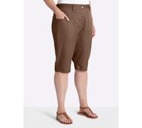 Bermudas SHEEGO, Damen, Gr. 50, Normalgrößen, braun, 100% Lyocell, unifarben, Hosen Bermudas (70848441-50) braun