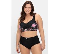 Sheego BH ohne Bügel mit Blüten-Print 120E schwarz-bedruckt