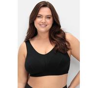 BH ohne Bügel mit transparenten Mesh-Einsätzen, schwarz, Gr.120E