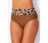 Sheego Bikini-Slip im Animal-Dessin 52 cognac
