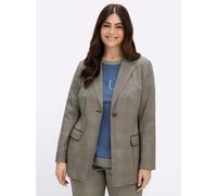 Sheego Blazer mit Karomuster 54 schoko-cognac-kariert