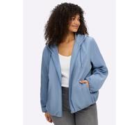Sheego Blouson mit Kapuze und Gummibund 44 bleu