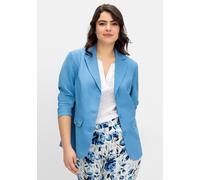 Sheego Blusenblazer mit Wiener Nähten 44 mittelblau