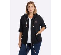 Sheego Blusenjacke in Musselin-Qualität 42 schwarz