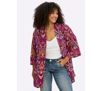 Sheego Blusenjacke mit floralem Muster 44/46 magenta-lila-gemustert