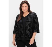 Sheego Blusenjacke mit Pailletten 54 schwarz
