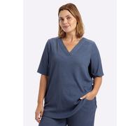 Sheego Blusenshirt mit Halbarmen 46 rauchblau