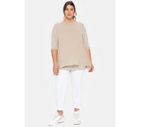 Sheego Blusenshirt mit Zipfelsaum 40/42 beige