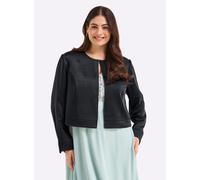 Boleroblazer SHEEGO "Boleroblazer", Damen, Gr. 48, tiefblau, 100% Polyester, Blazer (73409434-48) tiefblau
