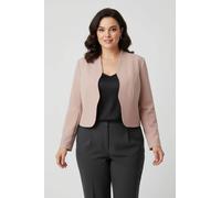 Sheego Bolerojacke mit Wellenabschluss, Stehkragen 48 puder