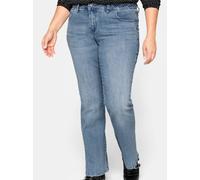 Bootcut-Jeans in 5-Pocket-Form, mit Used-Effekten, light blue Denim, Gr.27