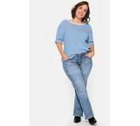 Sheego Bootcut-Jeans mit Used-Effekten 50 blue denim