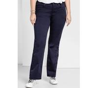 Sheego Bootcuthose, Elastische Twill-Qualität 48, Normalgrößen blau Damen Gerade Hosen Bootcuthose 48, Normalgrößen marine