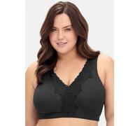 Sheego Bügelloser BH in Bustier-Form, mit Spitzenborte 105B marine
