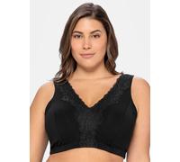 Sheego Bügelloser BH in Bustier-Form, mit Spitzenborte 90C schwarz