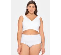 Sheego Bügelloser BH in Bustier-Form, mit Spitzenborte 90E weiß