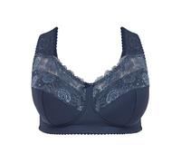 Sheego Bügelloser BH mit Spitze, wattierte Cups 95B Saphir