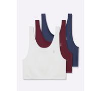 Sheego Bustier ohne Seitennähte 44/46 marine + weiß + bordeaux