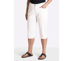 Sheego Caprihose aus Twill 40 ecru
