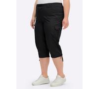 Sheego Caprihose mit weitenverstellbarem Saum 40 schwarz