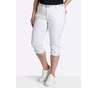 Sheego Caprijeans inklusive Gürtel 36 weiß