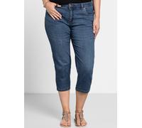 Sheego Caprijeans mit Krempelfunktion 44 blue denim