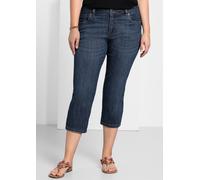 Sheego Caprijeans mit Krempelfunktion 54 dark blue denim