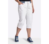 Caprijeans CASUAL LOOKS, Damen, Gr. 40, Normalgrößen, weiß, 98% Baumwolle, 2% Elasthan, unifarben, 3/4-Länge, Jeans (38886726-40) weiß