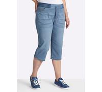 Sheego Caprijeans mit Rundum-Dehnbund 48 blue-bleached