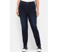 Sheego Cargojeans mit schmalem Bein 52 dark blue denim