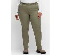 Sheego Chinohose inklusive Gürtel 36 khaki