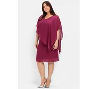 Sheego Cocktailkleid aus Chiffon 58 himbeere