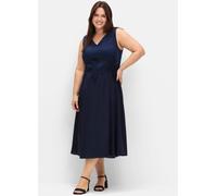 Sheego Cocktailkleid mit floraler Spitze 42 marine