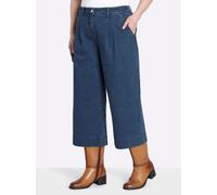 Sheego Culotte aus Denim, mit Bundfalten 52 blue-stone-washed