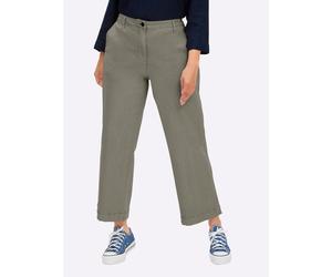Sheego Culotte mit aufgesetzten Taschen hinten 36 khaki