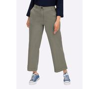 Sheego Culotte mit aufgesetzten Taschen hinten 52 khaki