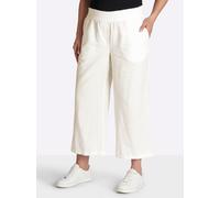 Sheego Culotte mit Leinen-Anteil 36 ecru
