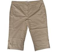 Sheego Damen 7/8 Capri Hose, Krempelbar, Beige, Chino-Stil, Große Größen Gr. 58, Regular Fit