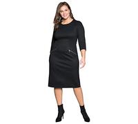 Sheego Damen Große Größen Etuikleid mit 3/4- Arm, im Materialmix