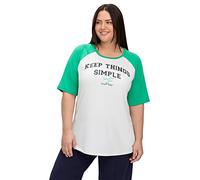 Sheego Damen Große Größen Funktionsshirt im College-Look, aus Funktionsware Fitness sportlich Rundhals-Ausschnitt -